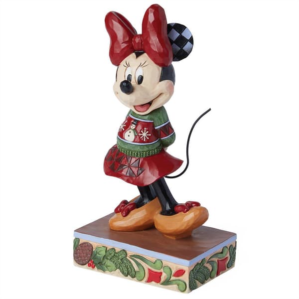Jim Shore Disney Traditions Minnie in Sweater Christmas Figurine