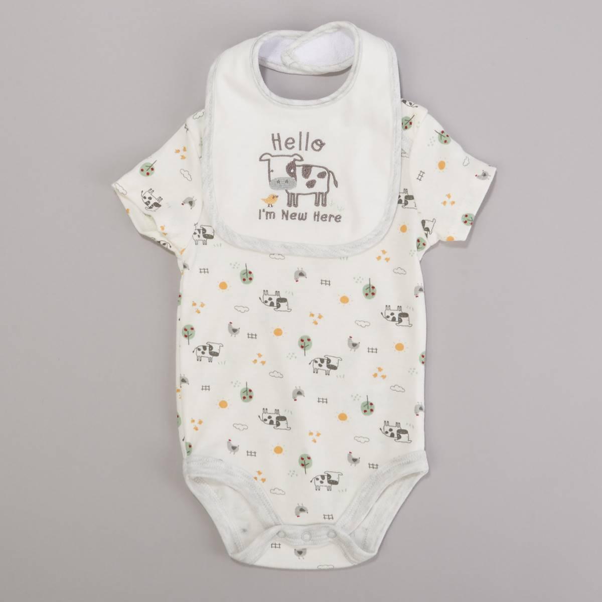 Baby Boy (NB-9M) baby views(R) Farm Bodysuit w/ Bib