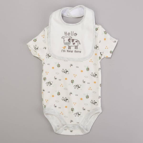 Baby Boy (NB-9M) baby views(R) Farm Bodysuit w/ Bib - image 