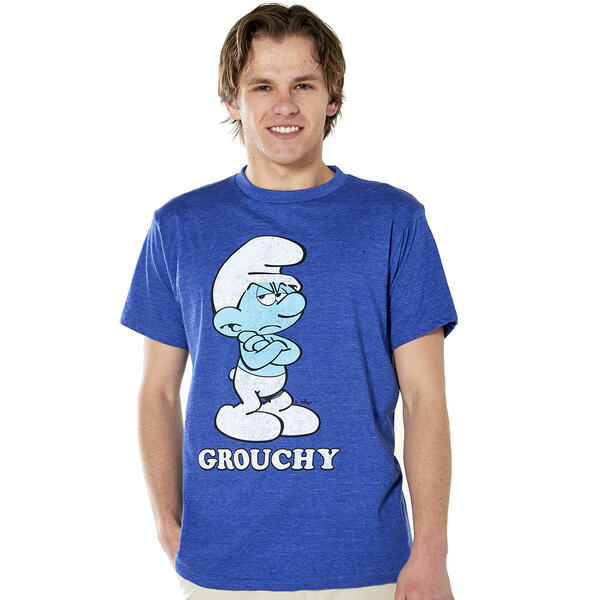 Young Mens Tee Luv Short Sleeve Smurfs Graphic Tee - image 