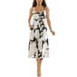 Womens Nina Leonard Sleeveless Large Floral Midi Dress - image 1