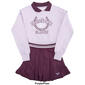 Girls &#40;7-16&#41; Reebok Collar Varsity Sweatshirt & Pleated Skort Set - image 3