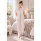 Womens Laura Ashley(R) Short Sleeve Crotchet Pajama Set - image 1