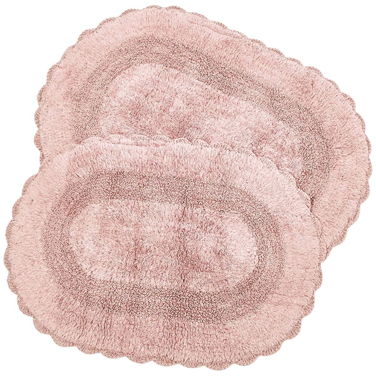 Milford Oval Crochet Edge 2pc. Bathroom Rug Set