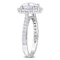 Sterling Silver 2 3/4ctw. White Moissanite Halo Ring - image 3