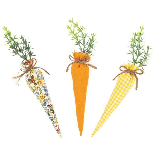Northlight Seasonal Fabric Carrot Easter Décor - Set of 3