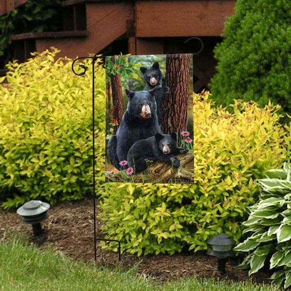 Briarwood Lane Black Bear Family Garden Flag