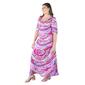 Plus Size 24/7 Comfort Apparel Abstract Print Maxi Dress - image 2