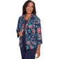 Plus Size Alfred Dunner Saratoga Springs Floral Two In One Blouse - image 3