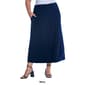 Plus Size 24/7 Comfort Apparel Foldover Waist A-Line Maxi Skirt - image 6