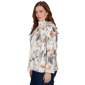 Womens Alfred Dunner Classics Watercolor Floral Zip Front Jacket - image 4