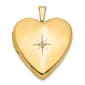 Gold Classics(tm) 14kt. Gold 20mm Diamond Heart Locket - image 1
