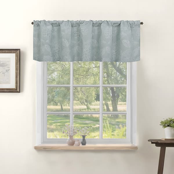 Rosalyn Floral Embroidered Rod Pocket Valance - image 