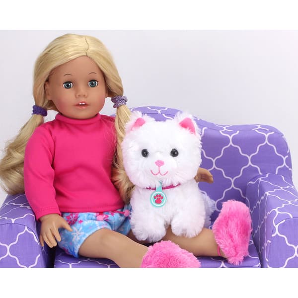 Sophia's® 10pc. White Kitten &amp; Carrier Set - Pink