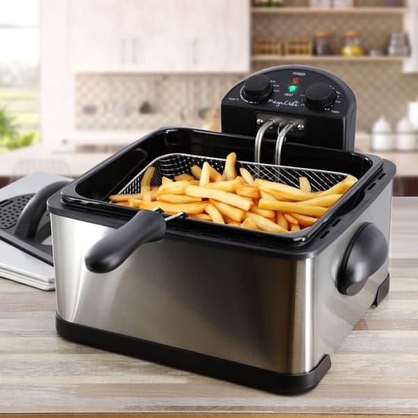 MegaChef 4.23qrt. Stainless Steel Electric Deep Fryer