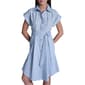 Womens Halston Short Sleeve Rolled Cuff Crochet Shirtdress - image 1