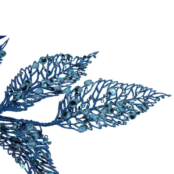 Northlight Seasonal 37in. Glittered Blue Fern Christmas Spray