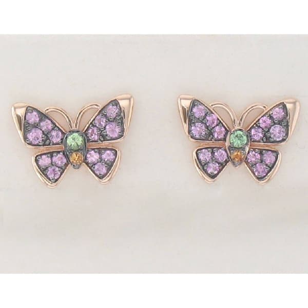 Le Vian(R) Strawberry Gold(R) Multi Gemstone Butterfly Stud Earrings - image 