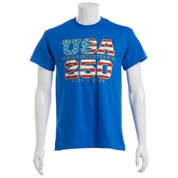Mens Home of the Brave 250 Flag Inside Short Sleeve Tee