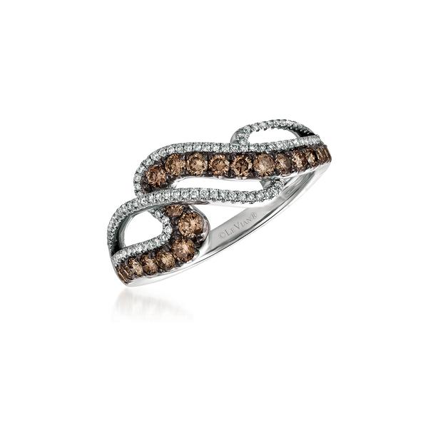 Le Vian Chocolatier(R) White Gold/Diamond Intertwined Cocktail Ring - image 