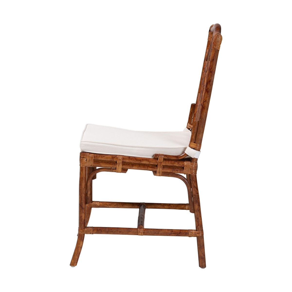 bali & pari Rio Marbled Tortoise Natural Rattan Dining Chair