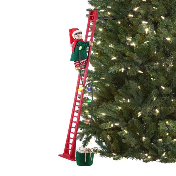 Mr. Christmas 43in. Animated Ladder Climbing Elf