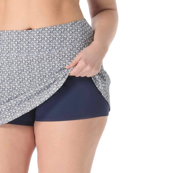 Plus Size Beach House Diamond Meadows Emma Skort Swim Bottom