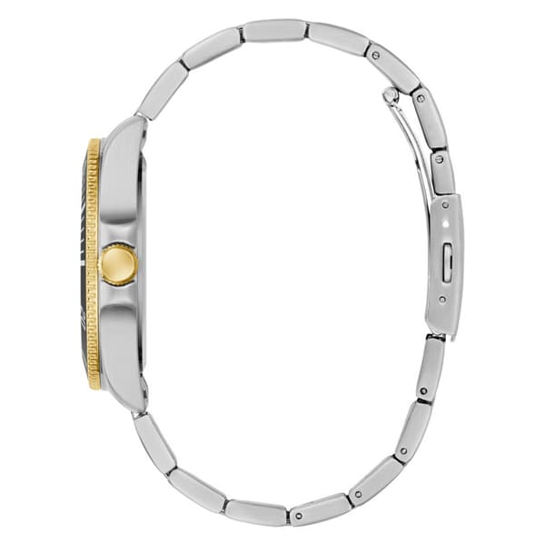 Mens Guess Two-Tone Green Sunray Dial Watch - GW0968G4