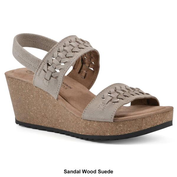 Womens White Mountain Pretreat Wedge Sandals