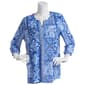Womens Emily Daniels 3/4 Sleeve Disco Patchwork Split Neck Tunic - image 1