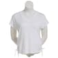 Womens French Laundry Solid Dolman V-Neck Top w/Side Shirring - image 1