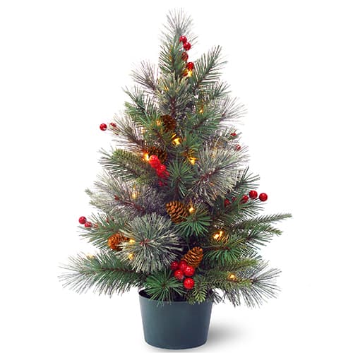 National Tree 2ft. Colonial Battery Operated LED Tree - image 