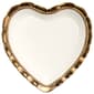 Bombay 10 In Gold Edge Heart Shape Dinner Plate - image 1