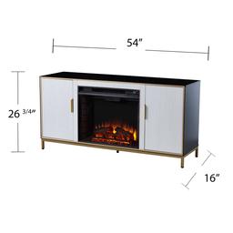 Southern Enterprises Daltaire Electric Fireplace w/ Media Storage