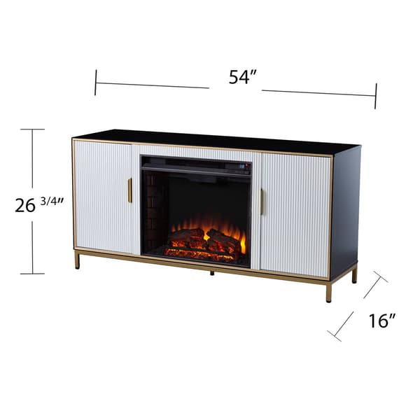 Southern Enterprises Daltaire Electric Fireplace w/ Media Storage