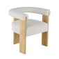 9th & Pike® Contemporary Cream Polyester Accent Chair - image 4