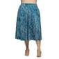 Plus Size 24/7 Comfort Apparel Teal Geometric Pocket Midi Skirt - image 1