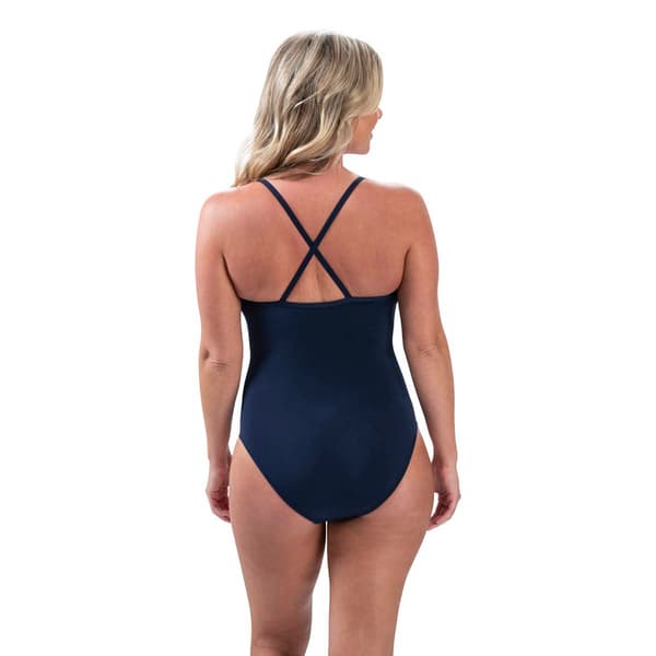 Womens Dolfin&#174; Aquashape Moderate Color Block One Piece Swimsuit