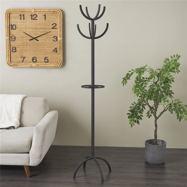 9th & Pike® Modern Black Metal Coat Rack