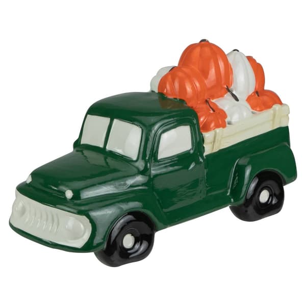 Northlight Seasonal 9.5in. LED Green Ceramic Truck D&#233;cor