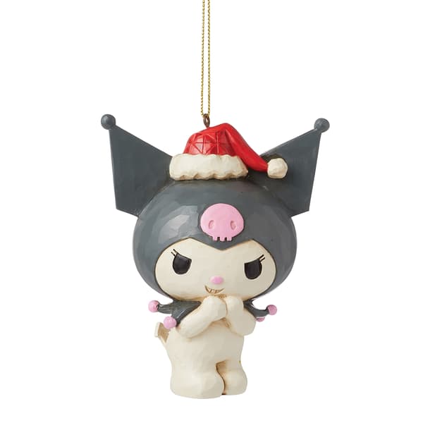 Jim Shore Hello Kitty Kuromi in Santa Hat Christmas Ornament - image 
