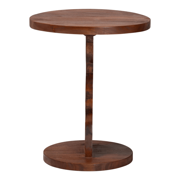 bali & pari Donna Mahogany Wood Nightstand with Pedestal Base