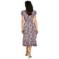 Womens Perceptions Short Sleeve Belted Floral Midi Dress - image 3