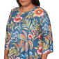 Plus Size Alfred Dunner Classics 3/4 Sleeve Garden Floral Blouse - image 5