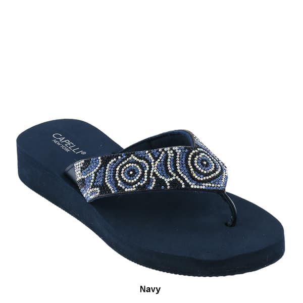 Capelli New York Multi Crystal Flip Flop Sandals