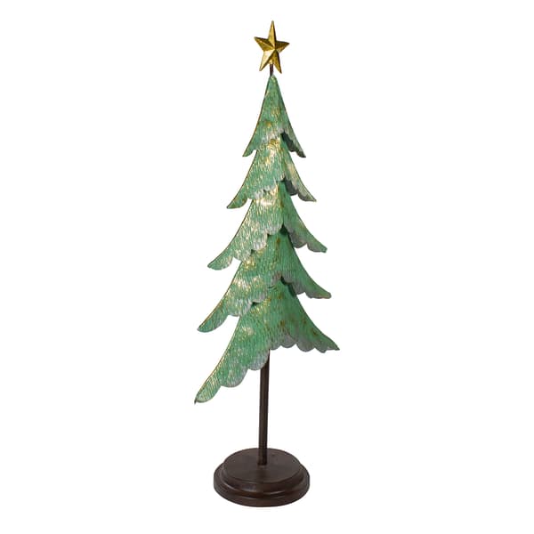 Northlight Rustic Layered Christmas Tree with Star Decoration
