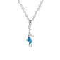 Gemstone Classics(tm) Silver & Created Opal Seahorse Necklace - image 2