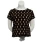 Womens New York Laundry Crepe Short Dolman Sleeve Diamond Blouse - image 1