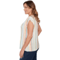 Plus Size Emaline Key Items Cap Sleeve Stripe Tee - image 4