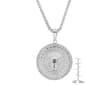 Mens Steeltime Lion and Simulated Diamond Pendant Necklace - image 2